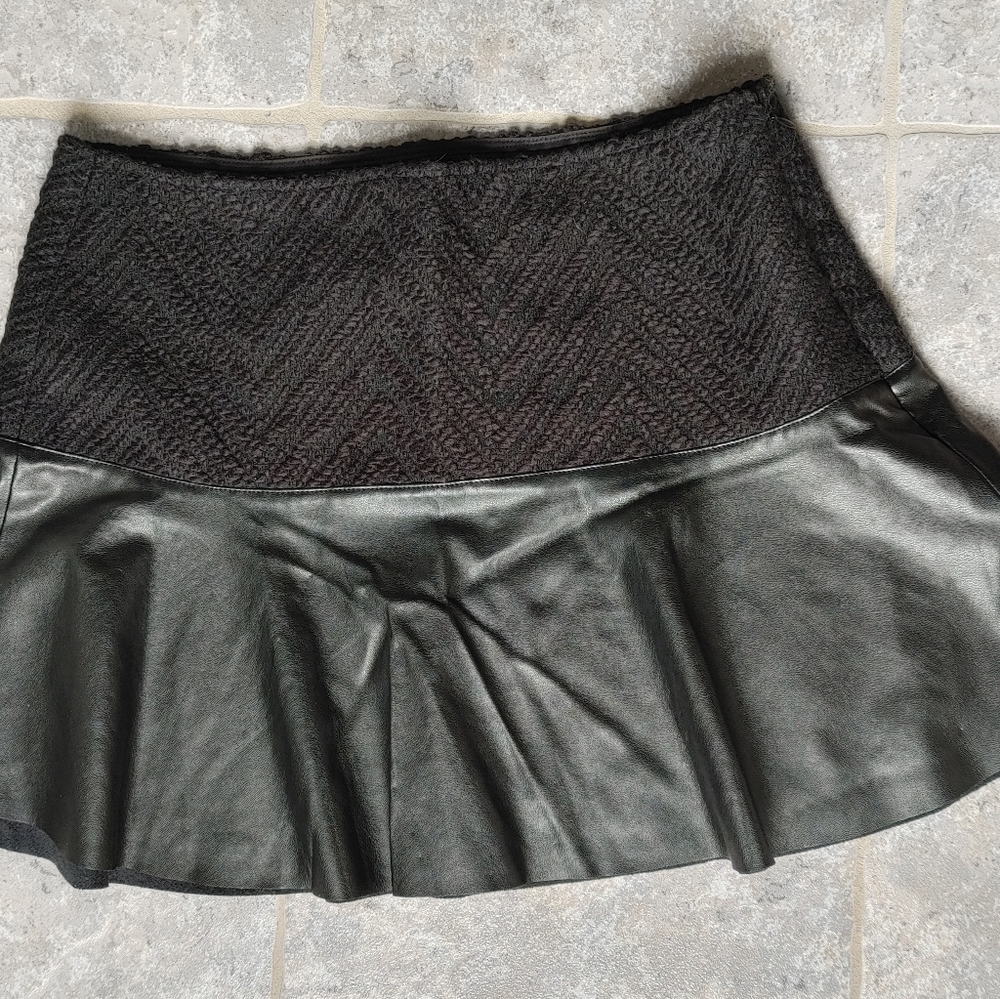 Black mini skirt